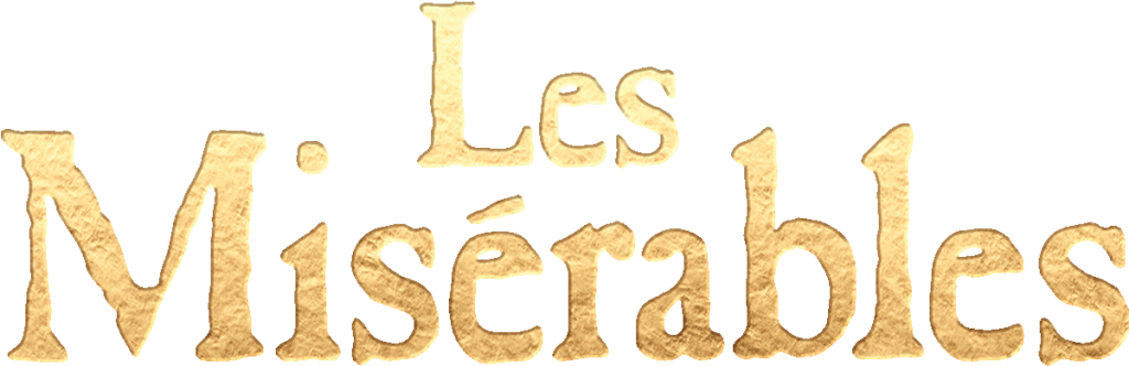 Gold stylised typography reading "Les Misérables"