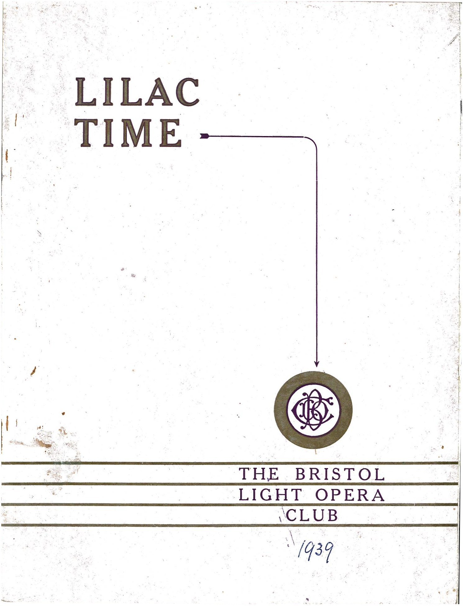 Lilac Time (1939) programme cover