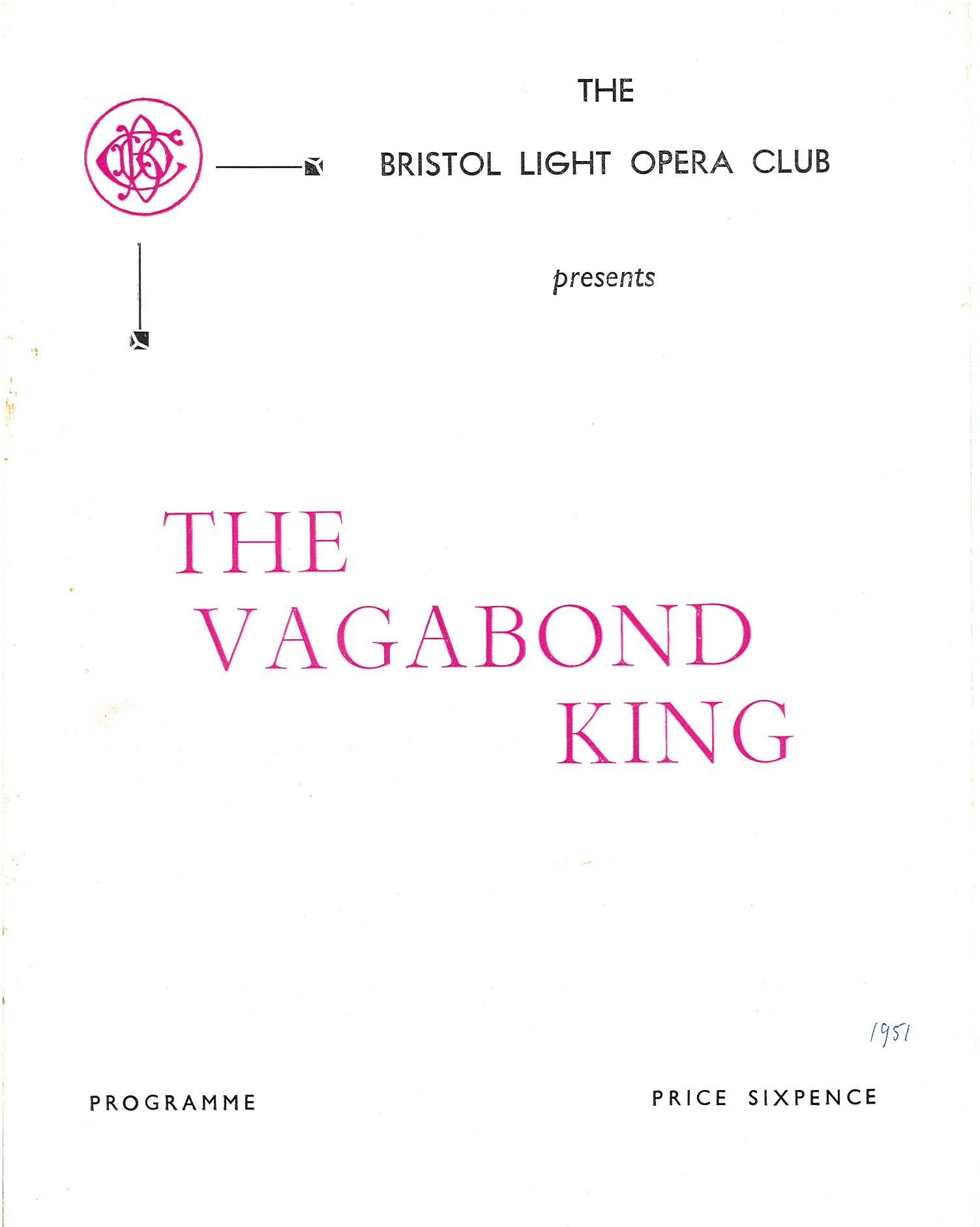 The Vagabond King (1951) programme cover