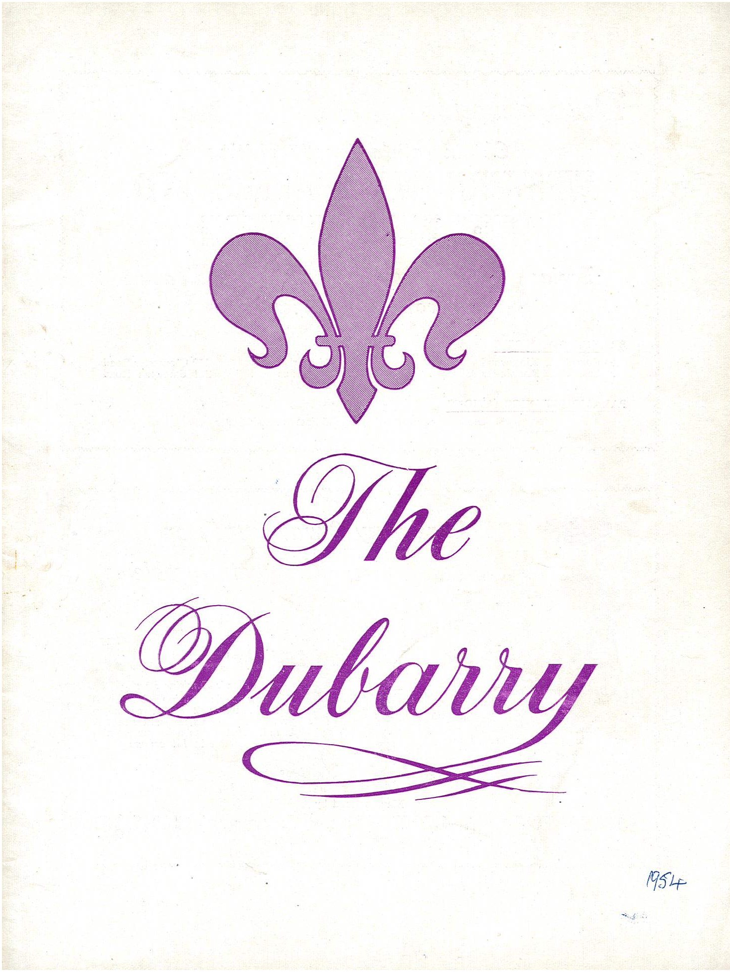 The Dubarry (1954) programme cover