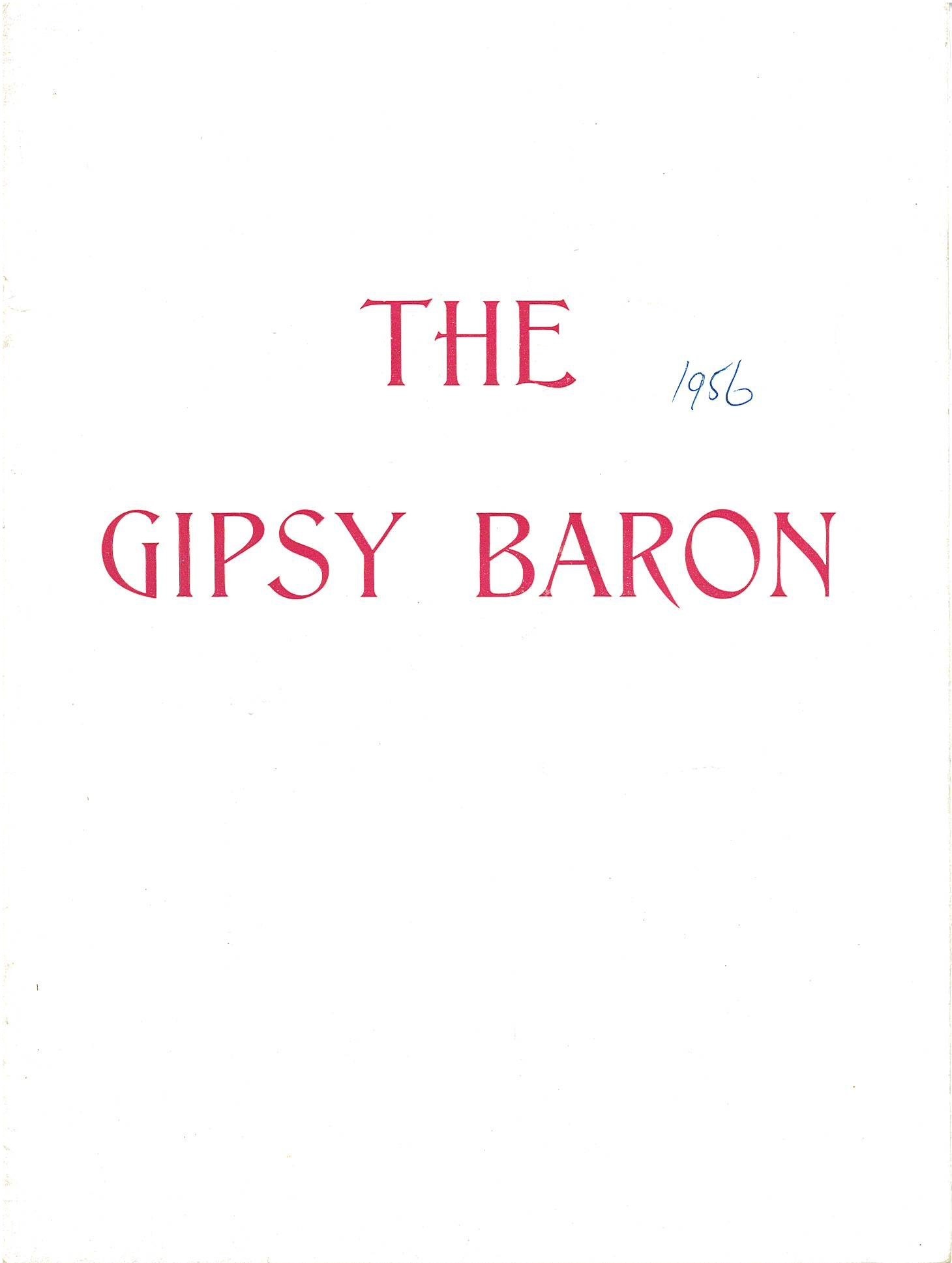 The Gypsy Baron (1956) programme cover
