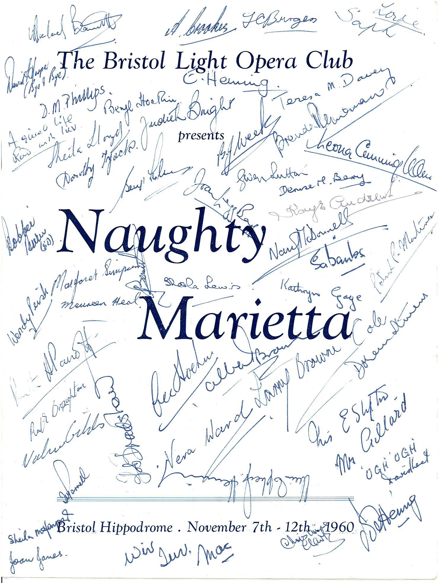 Naughty Marietta (1960) programme cover