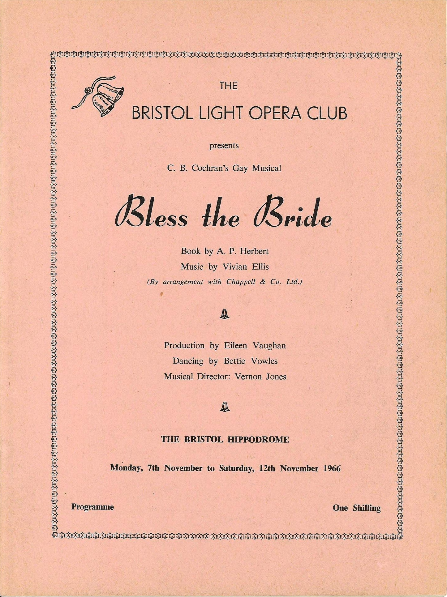 Bless the Bride (1966) programme cover