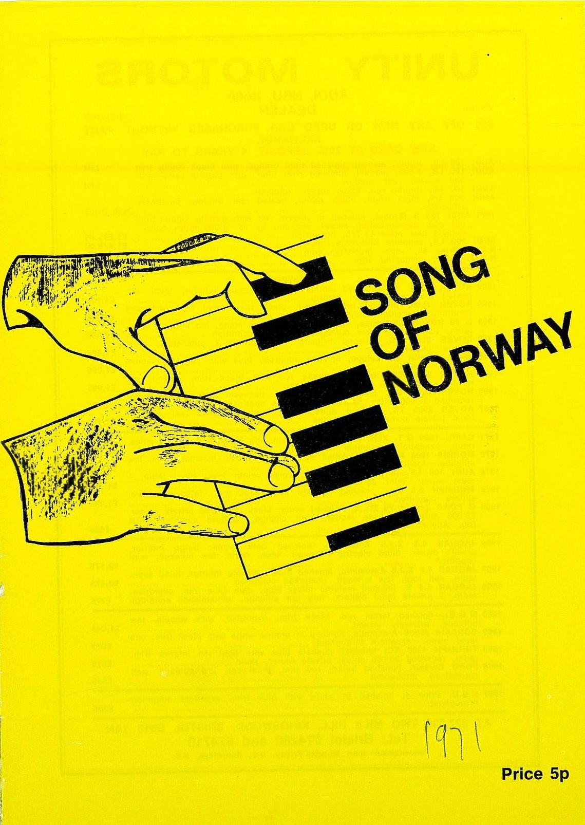 Song of Norway (1971) programme cover