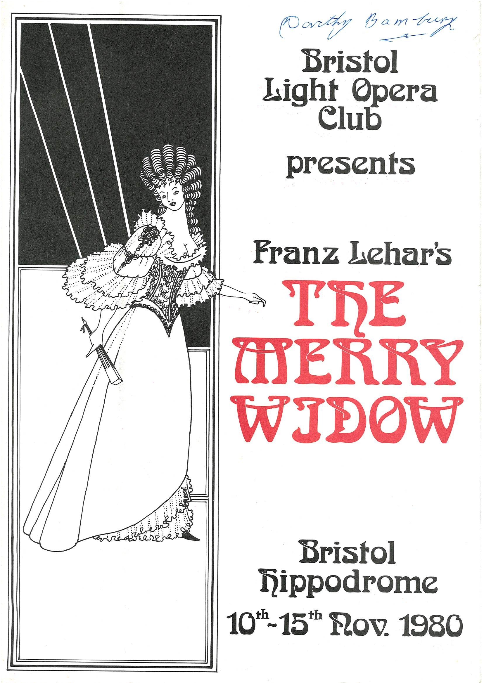 The Merry Widow (1980) programme cover