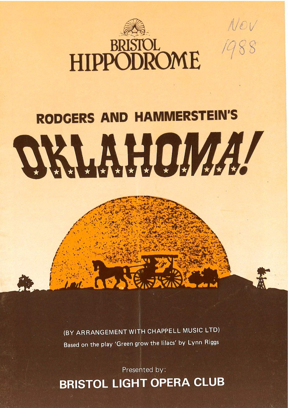 Oklahoma! (1988) programme cover