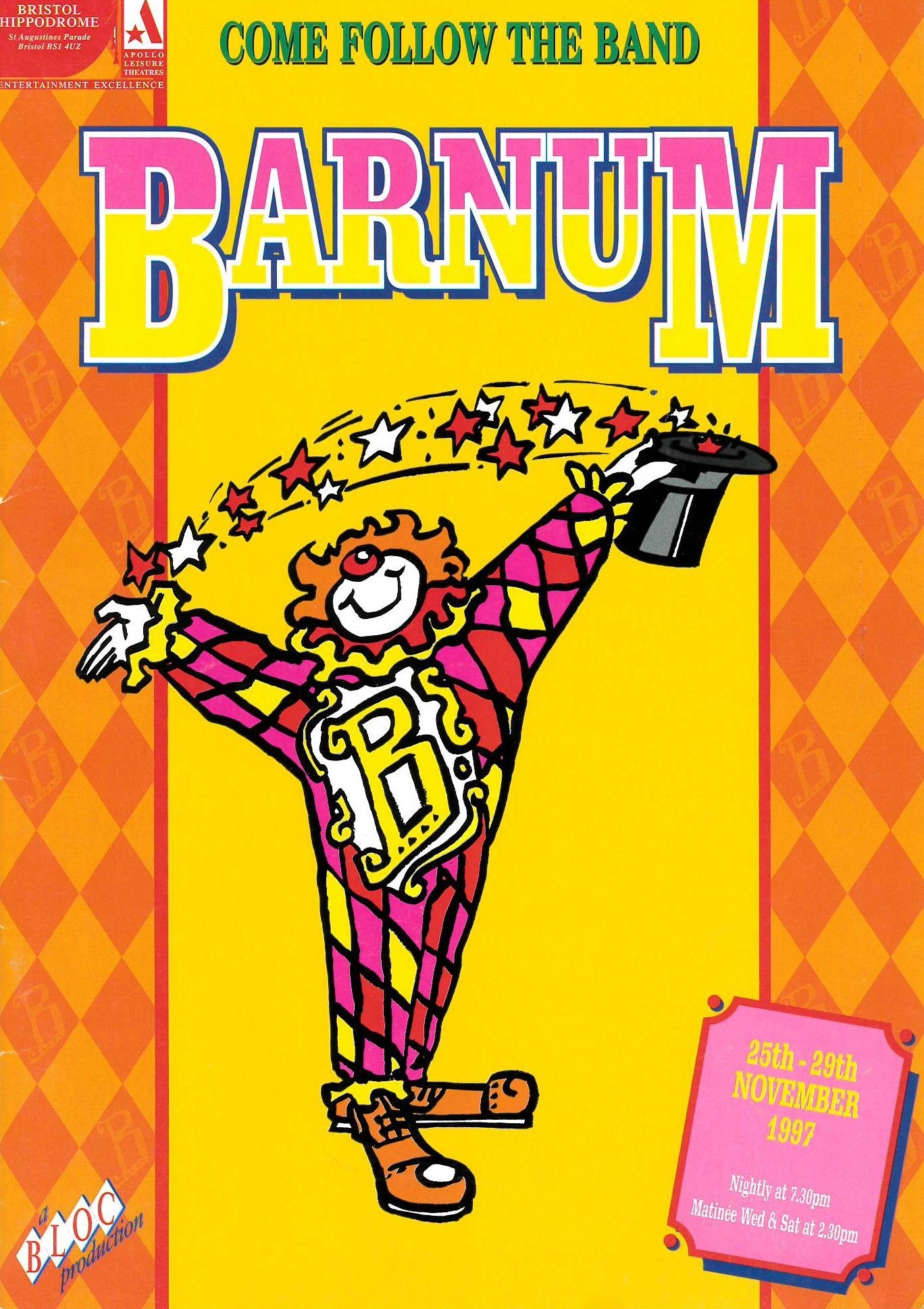 Barnum (1997) programme cover