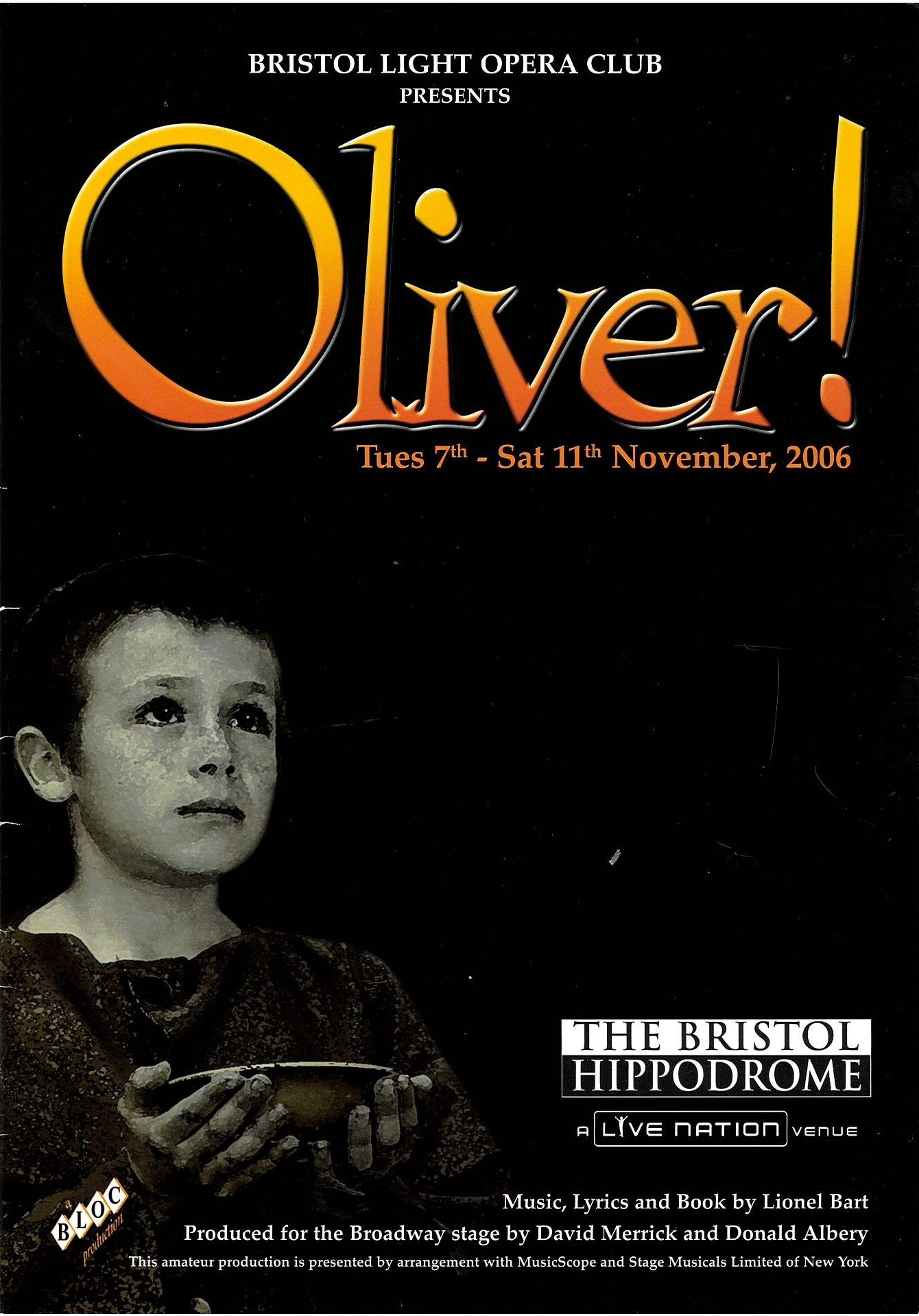 Oliver! (2006) programme cover